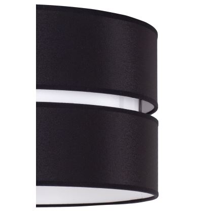 Duolla - Lustra ar auklu DUO 1xE27/15W/230V d. 40 cm melna/balta