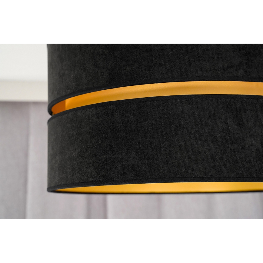Duolla - Lustra ar auklu DUO 1xE27/15W/230V d. 40 cm melna/zelta