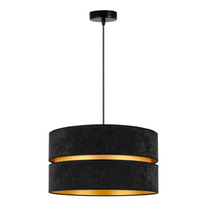 Duolla - Lustra ar auklu DUO 1xE27/15W/230V d. 40 cm melna/zelta
