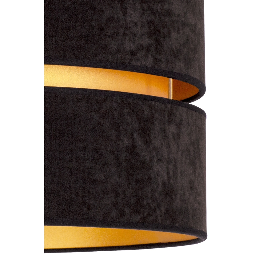Duolla - Lustra ar auklu DUO 1xE27/15W/230V d. 40 cm melna/zelta