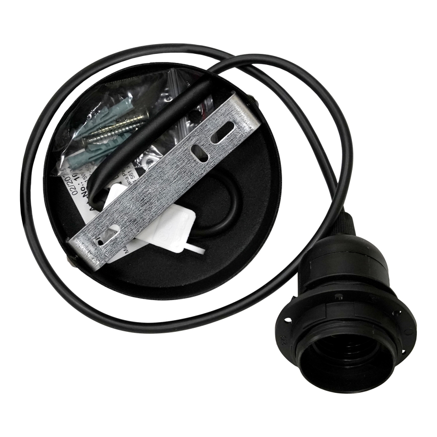 Duolla - Lustra ar auklu DUO 1xE27/15W/230V d. 40 cm melna/zelta