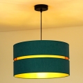 Duolla - Lustra ar auklu DUO 1xE27/15W/230V d. 40 cm tirkīza/zelta