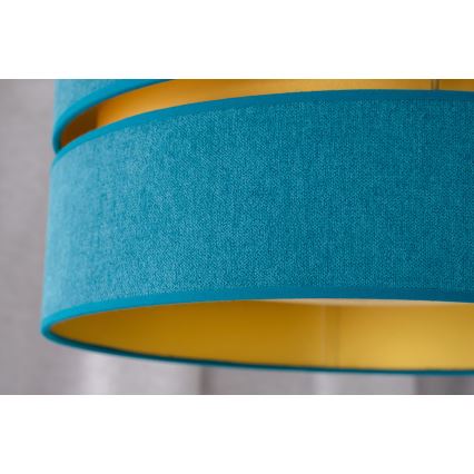 Duolla - Lustra ar auklu DUO 1xE27/15W/230V d. 40 cm tirkīza/zelta