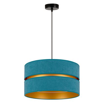 Duolla - Lustra ar auklu DUO 1xE27/15W/230V d. 40 cm tirkīza/zelta