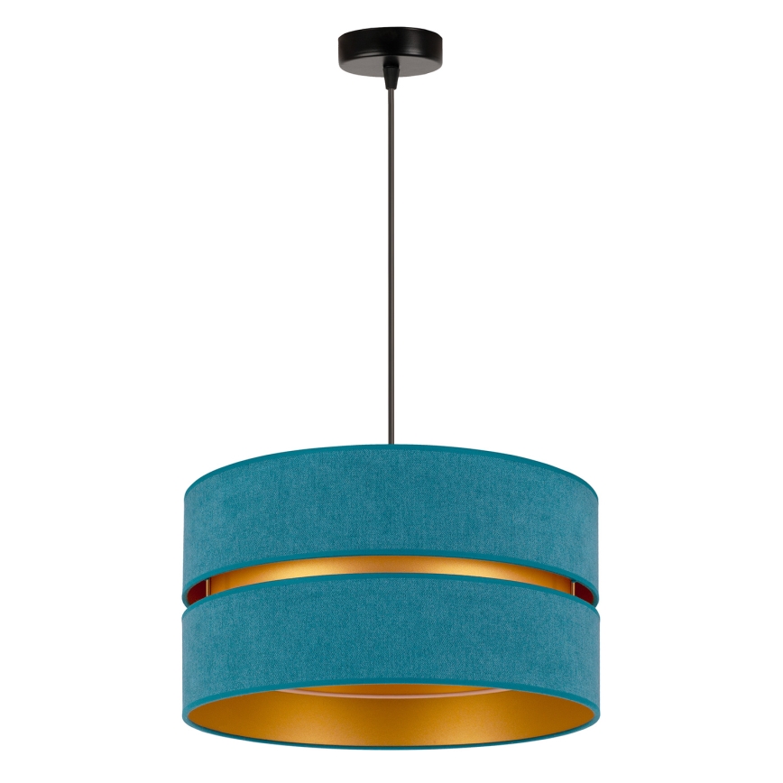 Duolla - Lustra ar auklu DUO 1xE27/15W/230V d. 40 cm tirkīza/zelta