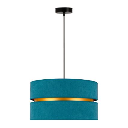 Duolla - Lustra ar auklu DUO 1xE27/15W/230V d. 40 cm tirkīza/zelta