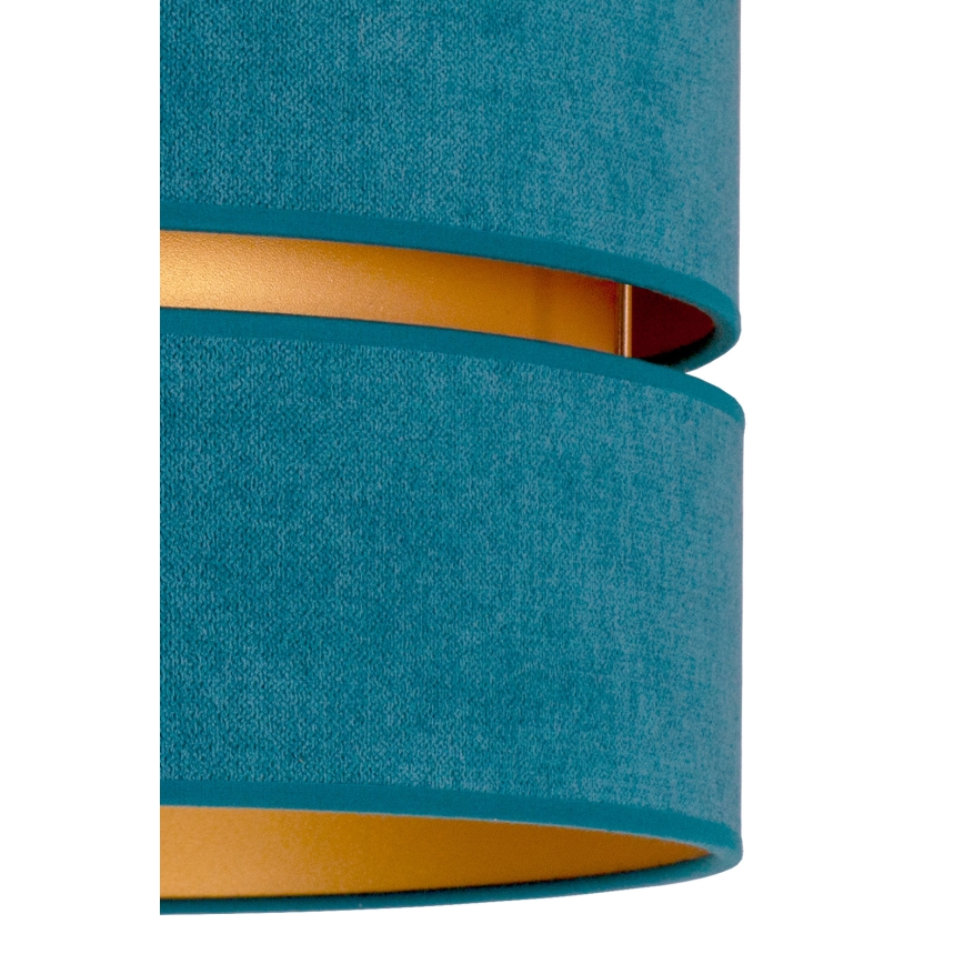 Duolla - Lustra ar auklu DUO 1xE27/15W/230V d. 40 cm tirkīza/zelta