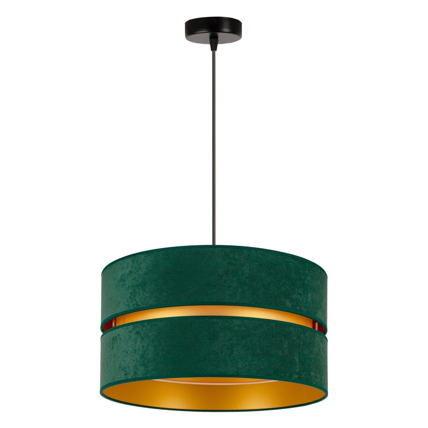 Duolla - Lustra ar auklu DUO 1xE27/15W/230V d. 40 cm zaļa/zelta