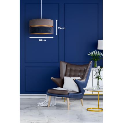 Duolla - Lustra ar auklu DUO 1xE27/15W/230V d. 40 cm zila