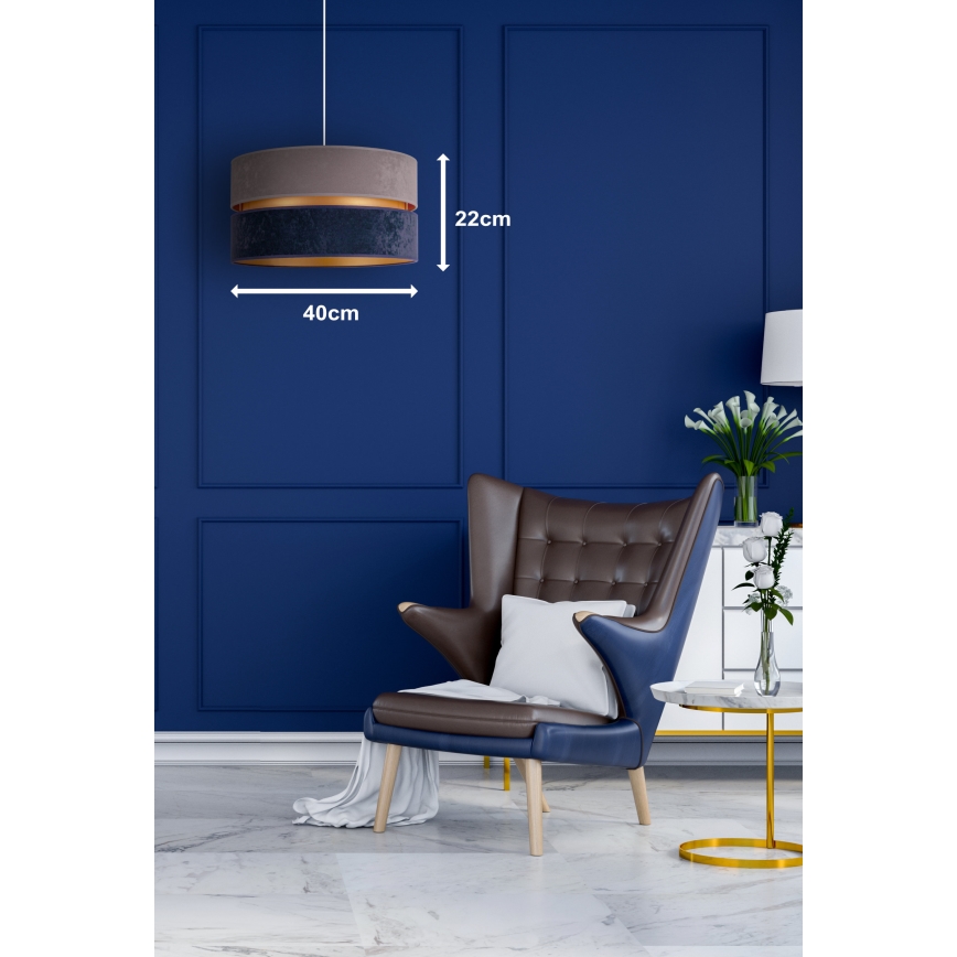 Duolla - Lustra ar auklu DUO 1xE27/15W/230V d. 40 cm zila