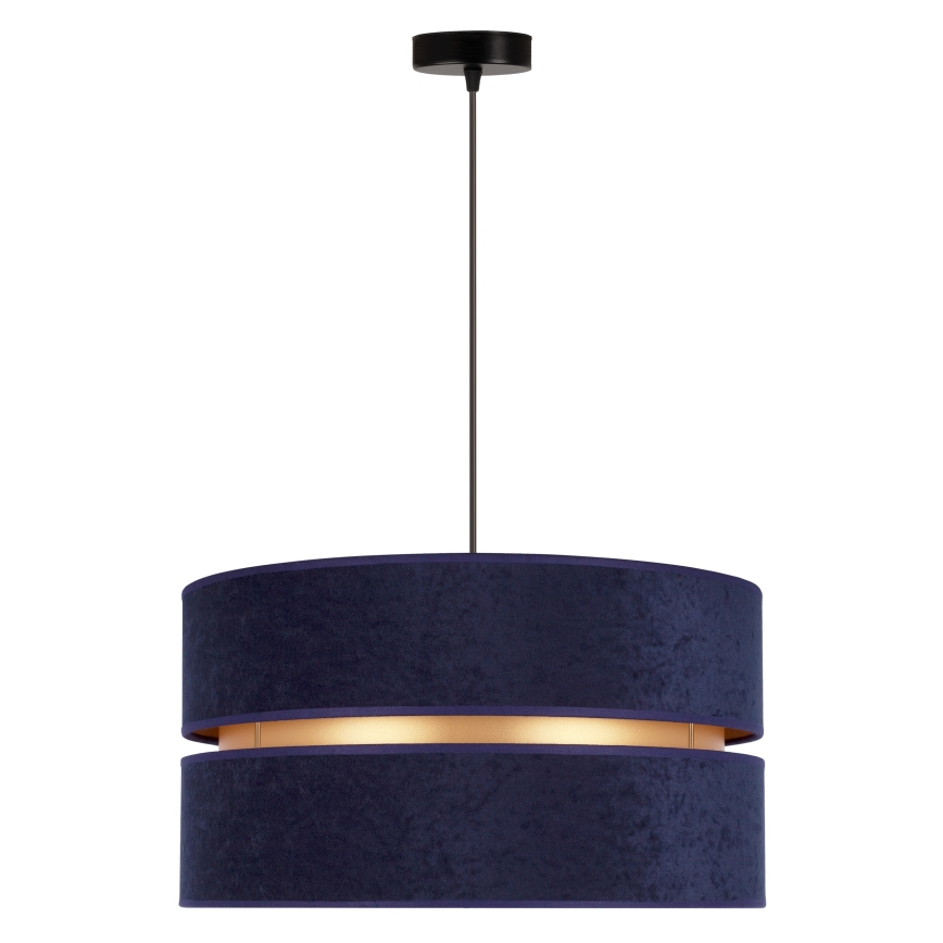 Duolla - Lustra ar auklu DUO 1xE27/15W/230V d. 40 cm zila/zelta