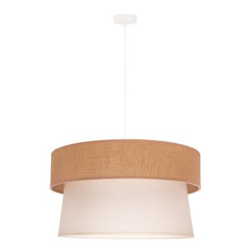 Duolla - Lustra ar auklu ETNIC 1xE27/40W/230V d. 45 cm krēmkrāsa/bēša