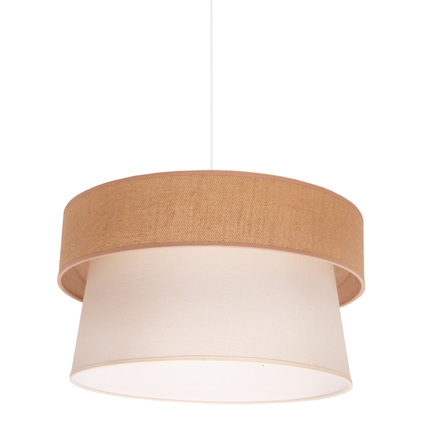 Duolla - Lustra ar auklu ETNIC 1xE27/40W/230V d. 45 cm krēmkrāsa/bēša