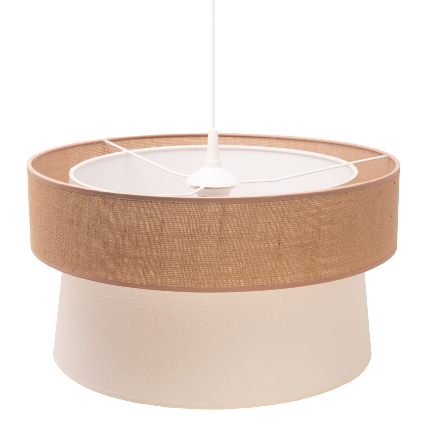 Duolla - Lustra ar auklu ETNIC 1xE27/40W/230V d. 45 cm krēmkrāsa/bēša