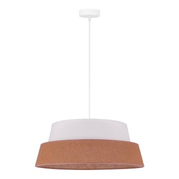 Duolla - Lustra ar auklu GALAXY 1xE27/15W/230V d. 50 cm brūna/balta