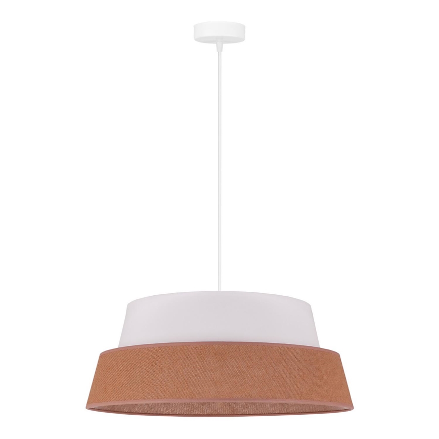 Duolla - Lustra ar auklu GALAXY 1xE27/15W/230V d. 50 cm brūna/balta