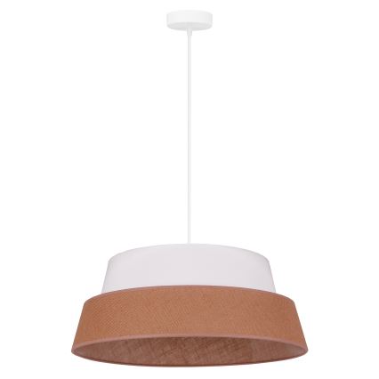 Duolla - Lustra ar auklu GALAXY 1xE27/15W/230V d. 50 cm brūna/balta
