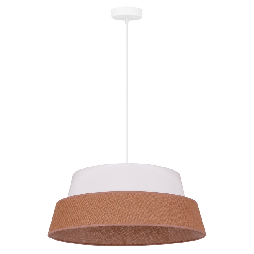 Duolla - Lustra ar auklu GALAXY 1xE27/15W/230V d. 50 cm brūna/balta