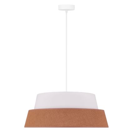 Duolla - Lustra ar auklu GALAXY 1xE27/15W/230V d. 50 cm brūna/balta