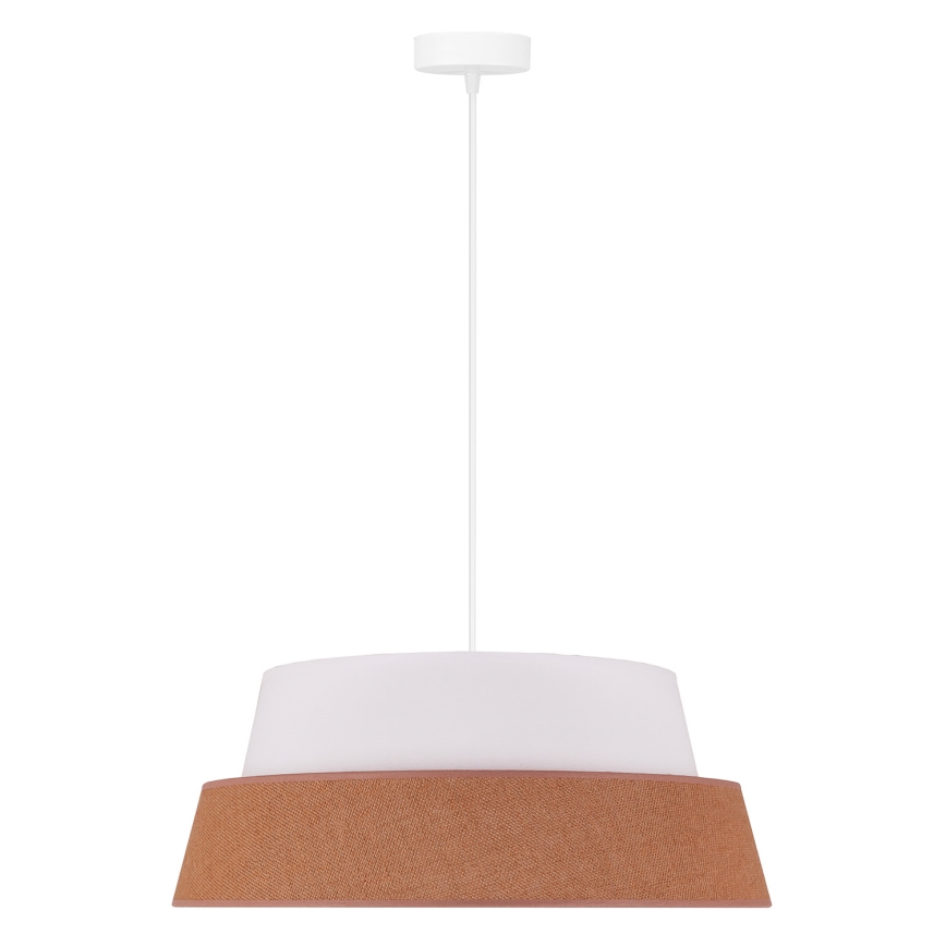Duolla - Lustra ar auklu GALAXY 1xE27/15W/230V d. 50 cm brūna/balta