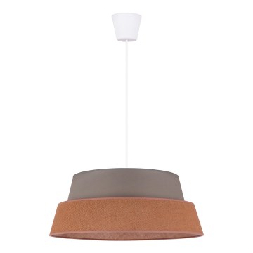 Duolla - Lustra ar auklu GALAXY 1xE27/40W/230V d. 50 cm pelēka/brūna
