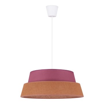 Duolla - Lustra ar auklu GALAXY 1xE27/40W/230V d. 50 cm rozā