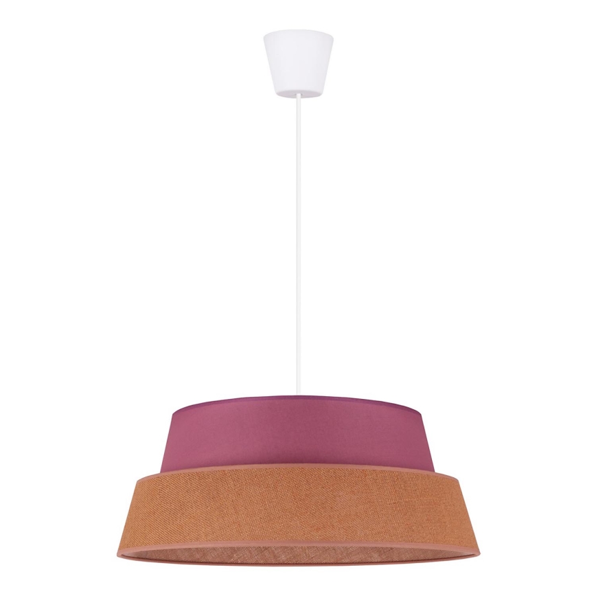 Duolla - Lustra ar auklu GALAXY 1xE27/40W/230V d. 50 cm rozā