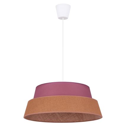 Duolla - Lustra ar auklu GALAXY 1xE27/40W/230V d. 50 cm rozā