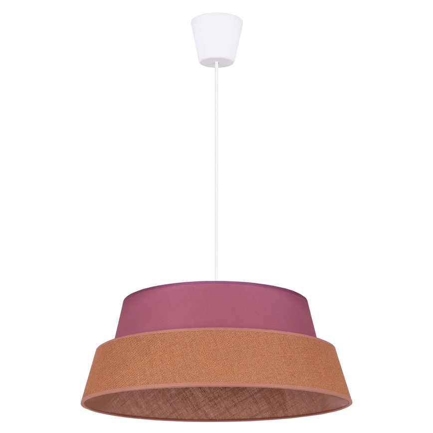 Duolla - Lustra ar auklu GALAXY 1xE27/40W/230V d. 50 cm rozā