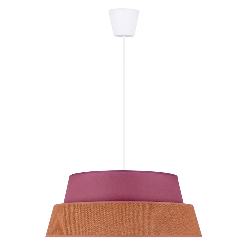 Duolla - Lustra ar auklu GALAXY 1xE27/40W/230V d. 50 cm rozā