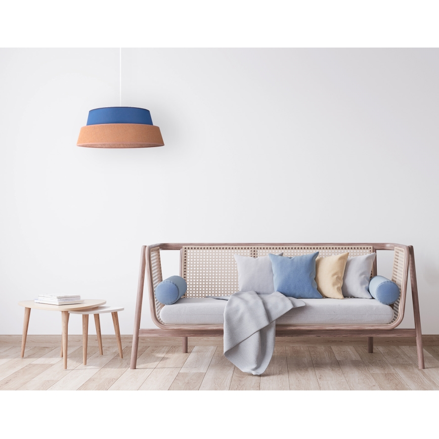 Duolla - Lustra ar auklu GALAXY 1xE27/40W/230V d. 50 cm zila
