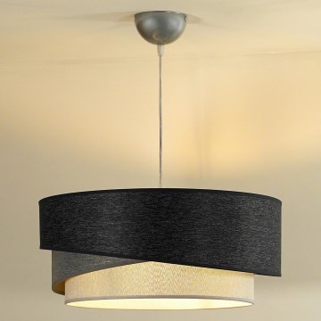 Duolla - Lustra ar auklu KOBO 1xE27/15W/230V d. 45 cm antracīta/pelēka/balta