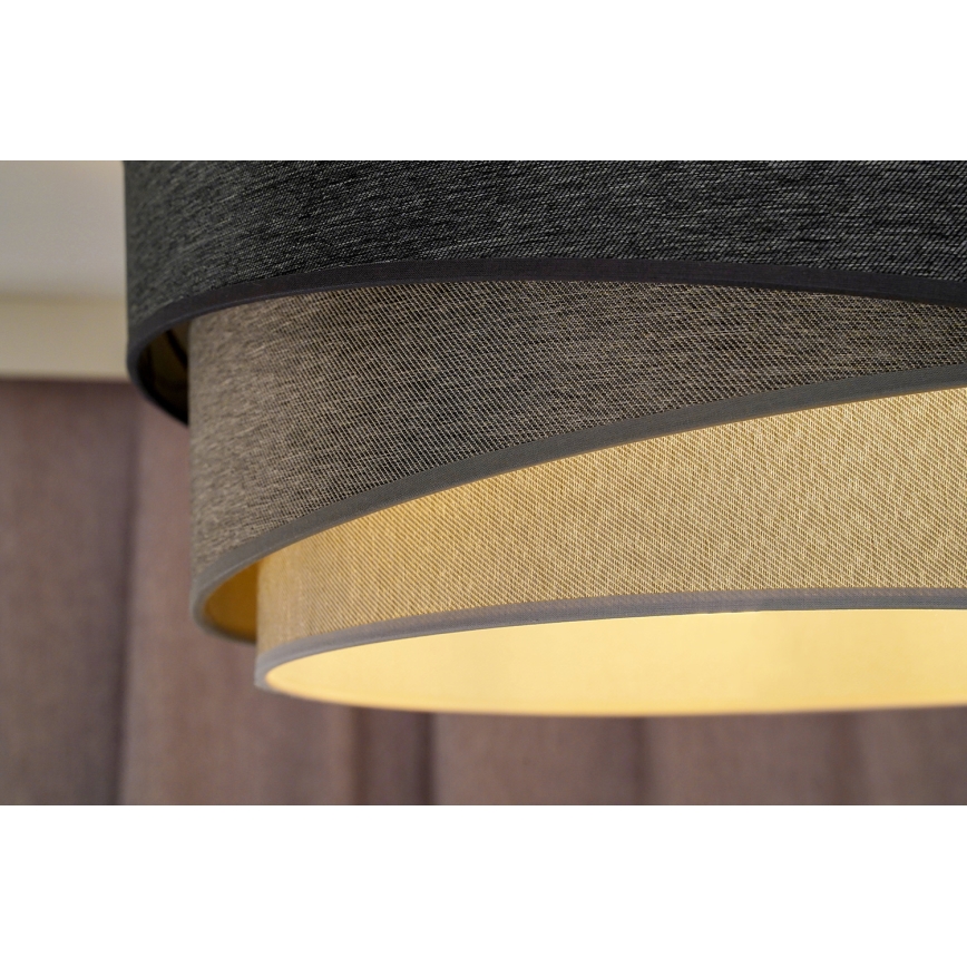 Duolla - Lustra ar auklu KOBO 1xE27/15W/230V d. 45 cm antracīta/pelēka/balta