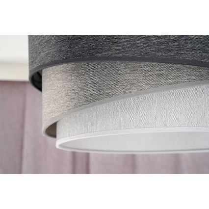 Duolla - Lustra ar auklu KOBO 1xE27/15W/230V d. 45 cm antracīta/pelēka/balta