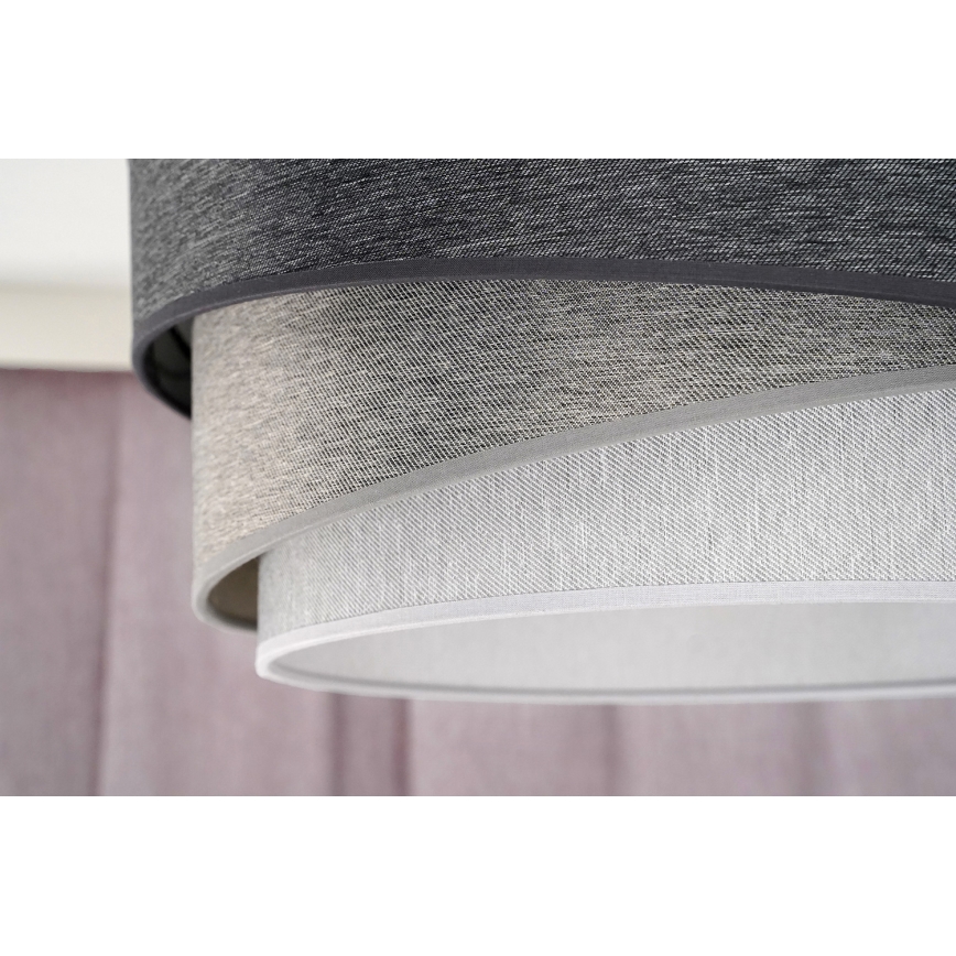 Duolla - Lustra ar auklu KOBO 1xE27/15W/230V d. 45 cm antracīta/pelēka/balta