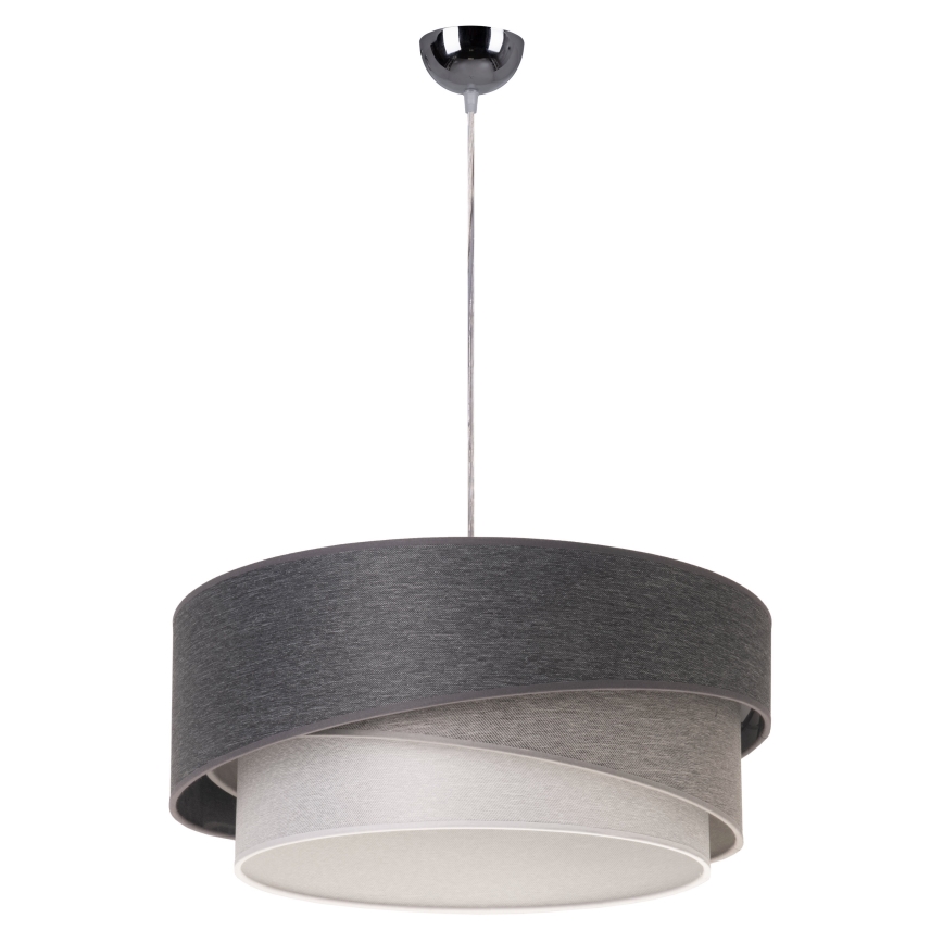 Duolla - Lustra ar auklu KOBO 1xE27/15W/230V d. 45 cm antracīta/pelēka/balta