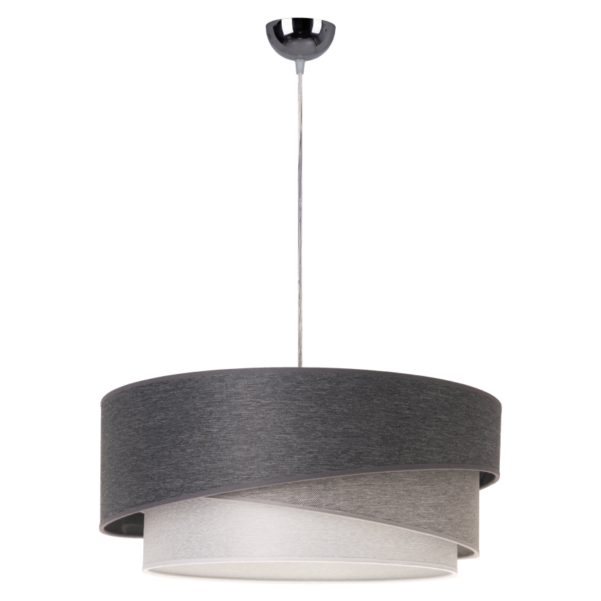 Duolla - Lustra ar auklu KOBO 1xE27/15W/230V d. 45 cm antracīta/pelēka/balta