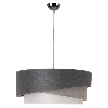 Duolla - Lustra ar auklu KOBO 1xE27/15W/230V d. 45 cm antracīta/pelēka/balta