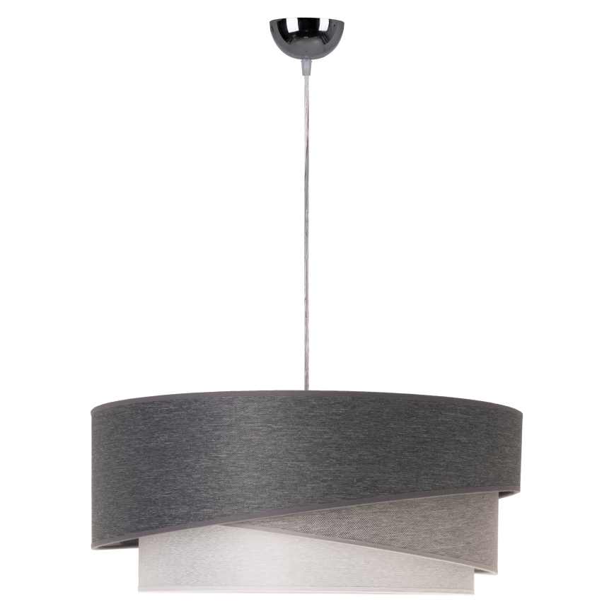 Duolla - Lustra ar auklu KOBO 1xE27/15W/230V d. 45 cm antracīta/pelēka/balta