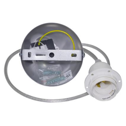 Duolla - Lustra ar auklu KOBO 1xE27/15W/230V d. 45 cm antracīta/pelēka/balta