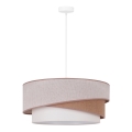 Duolla - Lustra ar auklu KOBO 1xE27/15W/230V d. 45 cm bēša/brūna/balta