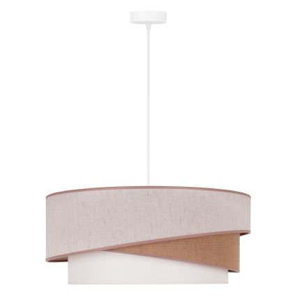 Duolla - Lustra ar auklu KOBO 1xE27/15W/230V d. 45 cm bēša/brūna/balta