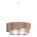 Duolla - Lustra ar auklu KOBO 1xE27/15W/230V d. 45 cm bēša/zelta/balta