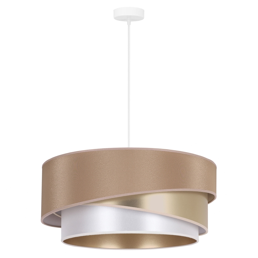 Duolla - Lustra ar auklu KOBO 1xE27/15W/230V d. 45 cm bēša/zelta/balta