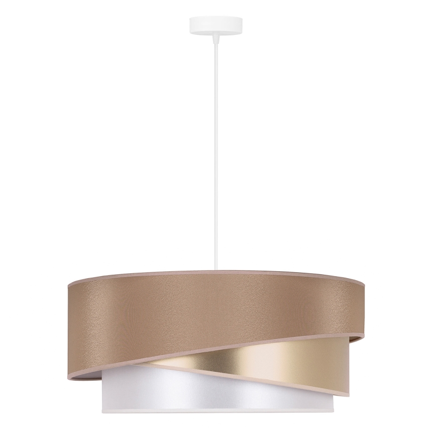 Duolla - Lustra ar auklu KOBO 1xE27/15W/230V d. 45 cm bēša/zelta/balta