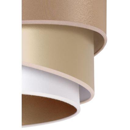 Duolla - Lustra ar auklu KOBO 1xE27/15W/230V d. 45 cm bēša/zelta/balta