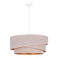 Duolla - Lustra ar auklu KOBO 1xE27/15W/230V d. 45 cm krēmkrāsa/zelta