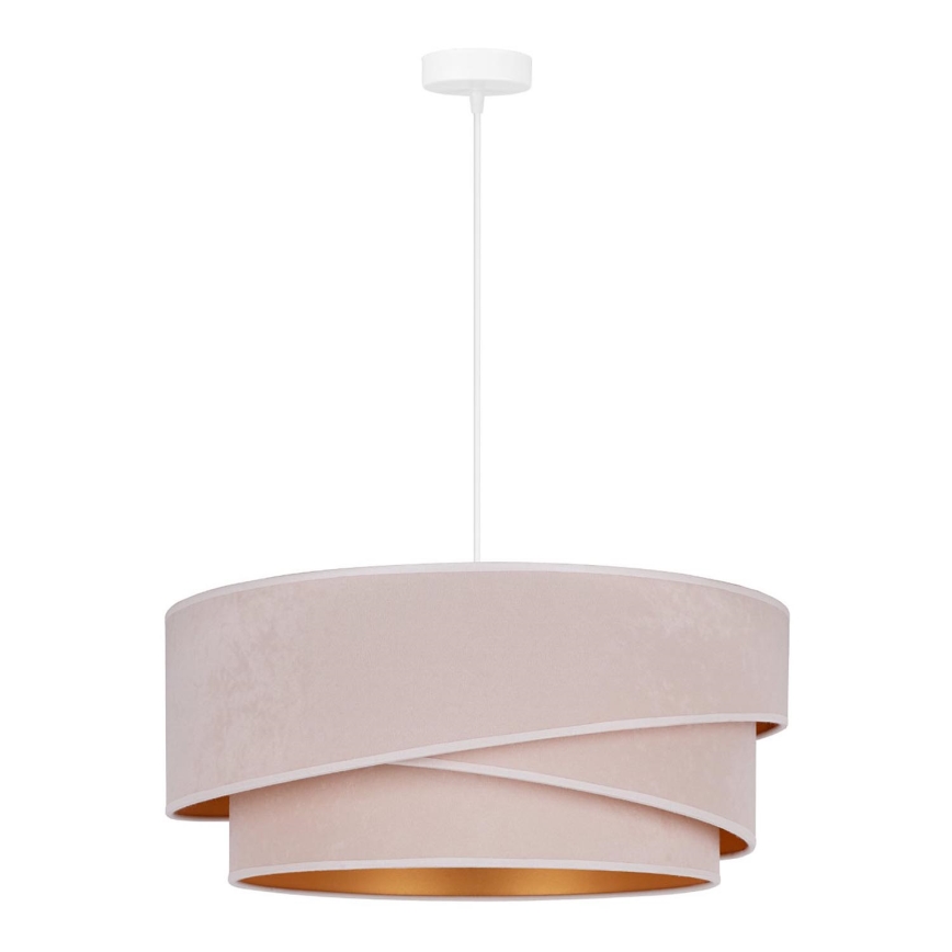 Duolla - Lustra ar auklu KOBO 1xE27/15W/230V d. 45 cm krēmkrāsa/zelta