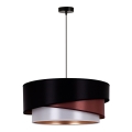 Duolla - Lustra ar auklu KOBO 1xE27/15W/230V d. 45 cm melna/bordo/sudraba
