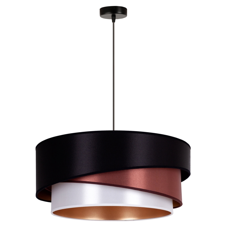 Duolla - Lustra ar auklu KOBO 1xE27/15W/230V d. 45 cm melna/bordo/sudraba